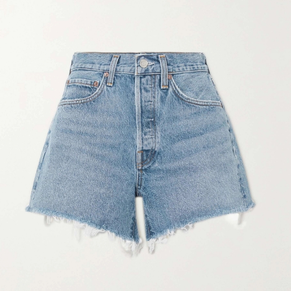 Distressed Denim Shorts – Size 27 – Very Good Condition